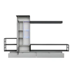 Ensemble Meuble TV "Rebel" 300cm Gris & Noir 9 Ensemble Meuble TV "Rebel" 300cm Gris & Noir -Pas Cher Mobiliora Magasin meuble tv 15863141