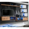 Ensemble Meuble TV "Switch XXIV" 250cm Naturel & Blanc -Pas Cher Mobiliora Magasin meuble tv 15863319