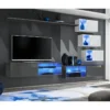 Ensemble Meuble TV "Switch XXIV" 250cm Gris & Blanc 1 Ensemble Meuble TV "Switch XXIV" 250cm Gris & Blanc -Pas Cher Mobiliora Magasin meuble tv 15863407