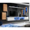 Ensemble Meuble TV "Switch XXV" 280cm Naturel & Blanc -Pas Cher Mobiliora Magasin meuble tv 15863439