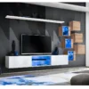 Ensemble Meuble TV "Switch XXI" 260cm Blanc & Naturel