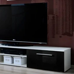 Ensemble Meuble TV & Bibliothèque "Galino I White" 250cm Noir & Blanc 8 Ensemble Meuble TV & Bibliothèque "Galino I White" 250cm Noir & Blanc -Pas Cher Mobiliora Magasin meuble tv 15863483