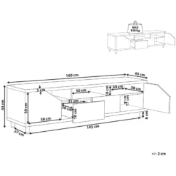 Meuble TV Blanc CINCI -Pas Cher Mobiliora Magasin meuble tv 16199657