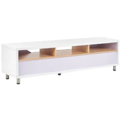 Meuble TV Blanc CINCI -Pas Cher Mobiliora Magasin meuble tv 16199665