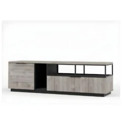 Meuble TV 1 Porte 1 Tiroir Bois/Métal - LEOKI 13 Meuble TV 1 Porte 1 Tiroir Bois/Métal - LEOKI -Pas Cher Mobiliora Magasin meuble tv 17629749