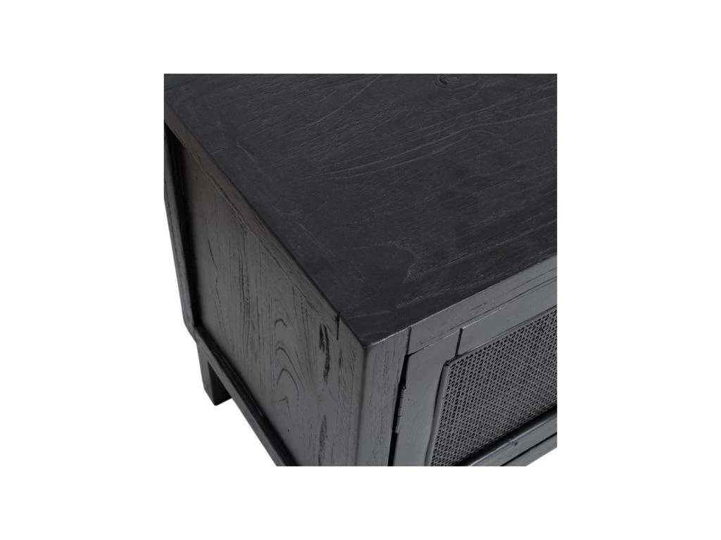 Meuble TV 2 Niches Bois/Noir - NIGRITA 6 Meuble TV 2 Niches Bois/Noir - NIGRITA â Image 4