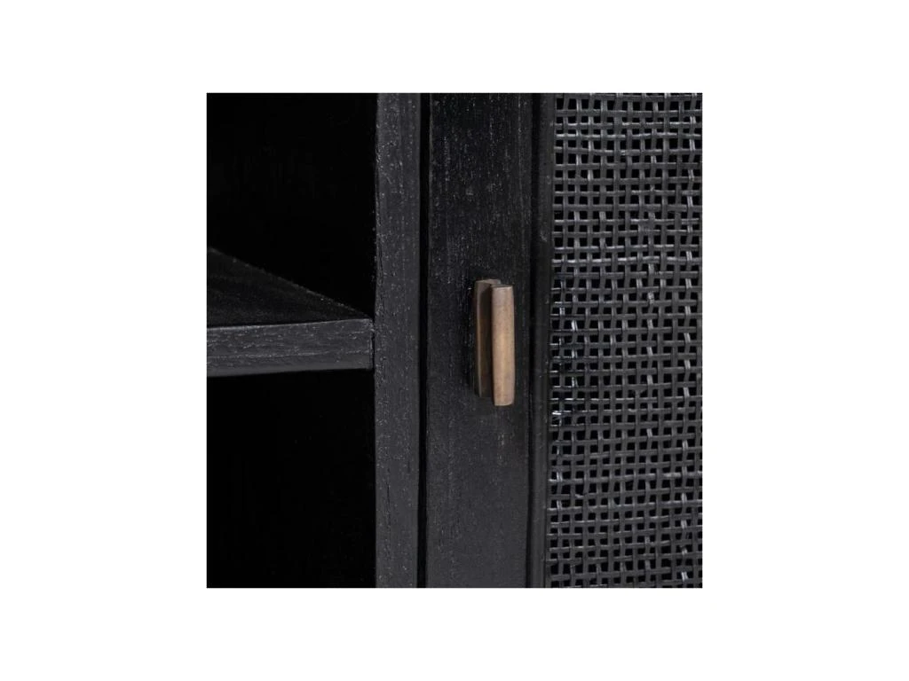 Meuble TV 2 Niches Bois/Noir - NIGRITA 8 Meuble TV 2 Niches Bois/Noir - NIGRITA â Image 6