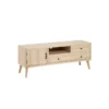 Meuble TV 1 Porte 2 Tiroirs 1 Niche Bois Clair - ARENA