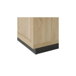 Meuble TV 2 Portes 2 Niches Bois Clair/Béton Ciré - HESTIA -Pas Cher Mobiliora Magasin meuble tv 17636961