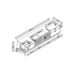 Meuble TV 2 Portes 4 Tiroirs Blanc/Blanc - TEULAT PUNTO 11 Meuble TV 2 Portes 4 Tiroirs Blanc/Blanc - TEULAT PUNTO -Pas Cher Mobiliora Magasin meuble tv 17999367