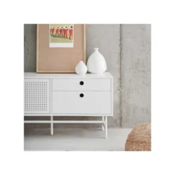 Meuble TV 2 Portes 4 Tiroirs Blanc/Blanc - TEULAT PUNTO 13 Meuble TV 2 Portes 4 Tiroirs Blanc/Blanc - TEULAT PUNTO -Pas Cher Mobiliora Magasin meuble tv 17999371