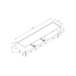 Meuble TV 2 Tiroirs 1 Abattant Noir/Chêne - TEULAT ARISTA 11 Meuble TV 2 Tiroirs 1 Abattant Noir/Chêne - TEULAT ARISTA -Pas Cher Mobiliora Magasin meuble tv 17999487