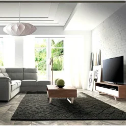 Meuble TV En Bois Et Acier Chromé 3046 ANGEL CERDA -Pas Cher Mobiliora Magasin meuble tv 18438477