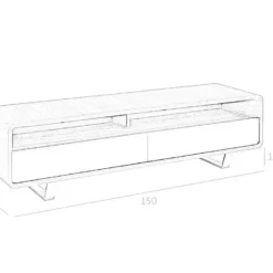 Meuble TV En Bois Et Acier Chromé 3046 ANGEL CERDA -Pas Cher Mobiliora Magasin meuble tv 18438481