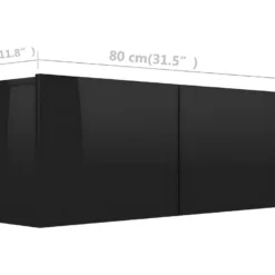 Ensemble De Meuble TV 2 Pcs Gris Brillant Aggloméré -Pas Cher Mobiliora Magasin meuble tv 18772287