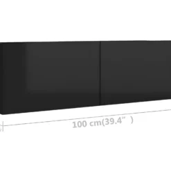 Ensemble De Meuble TV 2 Pcs Gris Brillant Aggloméré -Pas Cher Mobiliora Magasin meuble tv 18772289