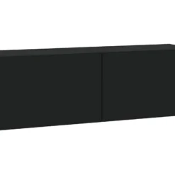 Meubles TV Muraux 2 Pcs Noir 100x30x30 Cm Bois D'ingénierie -Pas Cher Mobiliora Magasin meuble tv 18783677