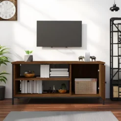 Meuble TV Chêne Marron 100x40x45 Cm Bois D'ingénierie -Pas Cher Mobiliora Magasin meuble tv 18911131