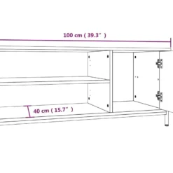 Meuble TV Chêne Marron 100x40x45 Cm Bois D'ingénierie -Pas Cher Mobiliora Magasin meuble tv 18911145