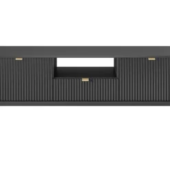 Meuble TV Avec 2 Portes, 1 Tiroir Et 1 Niche - Noir - LIOUBA De Pascal MORABITO -Pas Cher Mobiliora Magasin meuble tv 1893573