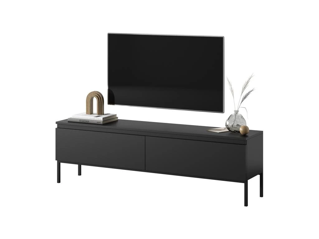 Meuble TV - 150 Cm - Noir Et Pieds Noirs - Bemmi 5 Meuble TV - 150 Cm - Noir Et Pieds Noirs - Bemmi – Image 3