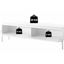 Meuble TV - 150 Cm - Noir Et Pieds Noirs - Bemmi 17 Meuble TV - 150 Cm - Noir Et Pieds Noirs - Bemmi -Pas Cher Mobiliora Magasin meuble tv 19125735