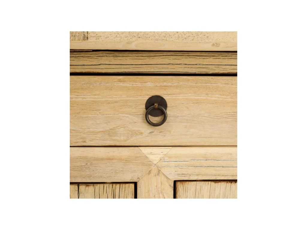 Meuble TV 4 Portes 3 Tiroirs Bois Naturel Clair - ODENSE 8 Meuble TV 4 Portes 3 Tiroirs Bois Naturel Clair - ODENSE – Image 6