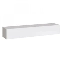 Meuble TV Suspendu 180cm Coloris Blanc Collection SWITCH. Finitions Brillantes.