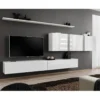 Meuble TV Mural Design "Switch VII" 340cm Blanc -Pas Cher Mobiliora Magasin meuble tv 19714421