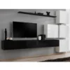 Meuble TV Mural Design "Switch IX" 310cm Noir & Blanc -Pas Cher Mobiliora Magasin meuble tv 19714497
