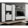 Meuble TV Mural Design "Switch VI" 330cm Blanc -Pas Cher Mobiliora Magasin meuble tv 19714609