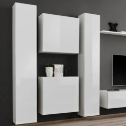 Meuble TV Mural Design "Switch VI" 330cm Blanc 7 Meuble TV Mural Design "Switch VI" 330cm Blanc -Pas Cher Mobiliora Magasin meuble tv 19714611
