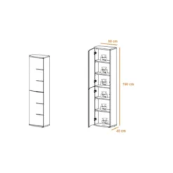 Ensemble Meuble TV & Bibliothèque "Leave" 300cm Blanc & Noir 11 Ensemble Meuble TV & Bibliothèque "Leave" 300cm Blanc & Noir -Pas Cher Mobiliora Magasin meuble tv 19714861