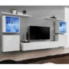 Meuble TV Mural Design "Switch XIV" 320cm Blanc -Pas Cher Mobiliora Magasin meuble tv 19714959
