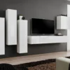 Meuble TV Mural Design "Switch III" 330cm Blanc -Pas Cher Mobiliora Magasin meuble tv 19714963