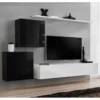 Meuble TV Mural Design "Switch V" 250cm Noir & Blanc -Pas Cher Mobiliora Magasin meuble tv 19715071