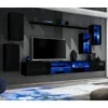 Ensemble Meuble TV Design "Switch XXV" 280cm Noir -Pas Cher Mobiliora Magasin meuble tv 19715147