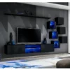 Ensemble Meuble TV Design "Switch XXI" 260cm Noir -Pas Cher Mobiliora Magasin meuble tv 19715181