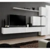 Meuble TV Mural Design "Switch IX" 310cm Blanc -Pas Cher Mobiliora Magasin meuble tv 19715201