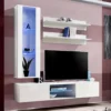 Meuble TV Mural Design "Fly XIX" 170cm Blanc -Pas Cher Mobiliora Magasin meuble tv 19715257