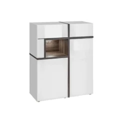 Ensemble Meuble TV Design "Cross" 330cm Blanc 10 Ensemble Meuble TV Design "Cross" 330cm Blanc -Pas Cher Mobiliora Magasin meuble tv 19715319