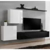 Meuble TV Mural Design "Switch V" 250cm Blanc & Noir -Pas Cher Mobiliora Magasin meuble tv 19715357