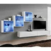 Meuble TV Mural Design "Switch XX" 330cm Blanc -Pas Cher Mobiliora Magasin meuble tv 19715467