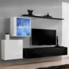 Meuble TV Mural Design "Switch XV" 250cm Noir & Blanc 2 Meuble TV Mural Design "Switch XV" 250cm Noir & Blanc -Pas Cher Mobiliora Magasin meuble tv 19715707