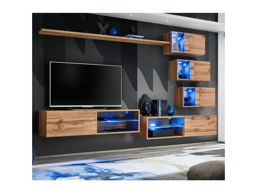 Ensemble Meuble TV "Switch XXIV" 250cm Naturel 3 Ensemble Meuble TV "Switch XXIV" 250cm Naturel