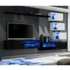 Ensemble Meuble TV Design "Switch XXIV" 260cm Noir & Blanc -Pas Cher Mobiliora Magasin meuble tv 19715825