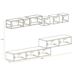 Ensemble Meuble TV Design "Switch III" 280cm Blanc & Noir 9 Ensemble Meuble TV Design "Switch III" 280cm Blanc & Noir -Pas Cher Mobiliora Magasin meuble tv 19715861
