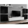 Meuble TV Mural Design "Switch IV" 320cm Noir & Blanc -Pas Cher Mobiliora Magasin meuble tv 19715875