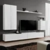 Meuble TV Mural Design "Switch II" 270cm Blanc