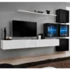 Meuble TV Mural Design "Switch XIX" 310cm Blanc & Noir 1 Meuble TV Mural Design "Switch XIX" 310cm Blanc & Noir -Pas Cher Mobiliora Magasin meuble tv 19716375